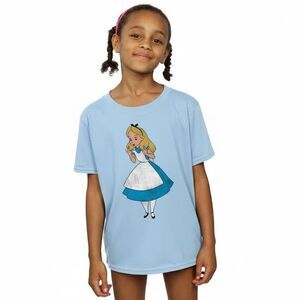 Alice In Wonderland Girls Classic Cotton T-Shirt / Baby Blue